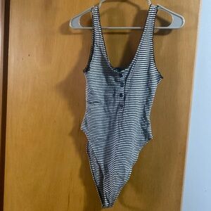 Striped bodysuit